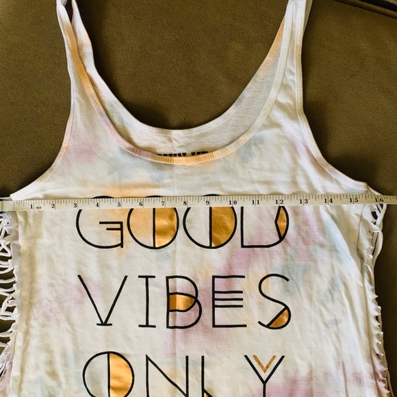 NWOT Tie Dye Top with Fringe - Picture 7 of 7